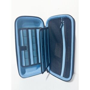 Take Case Hard Shell Travel Carrying Case Organizer Black Blue Zipper Storage
